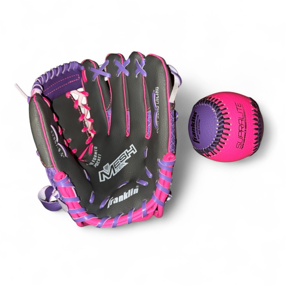 🐣⚡Franklin Meshtek Kids Baseball Glove & Ball Set | 9.5" ⚾✨